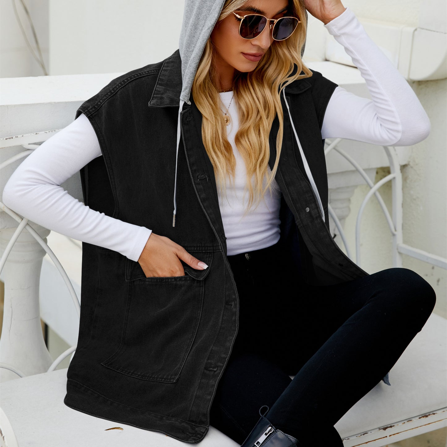 Women's Summer Denim Waistcoat Fashion Sleeveless For Vests
