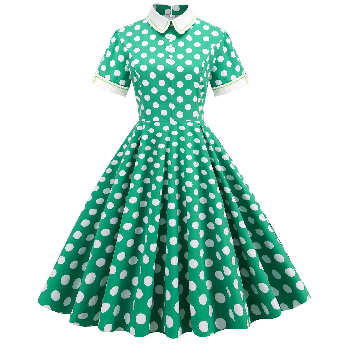 Hepburn Style Court Elegant Graceful Polka Dot Dresses