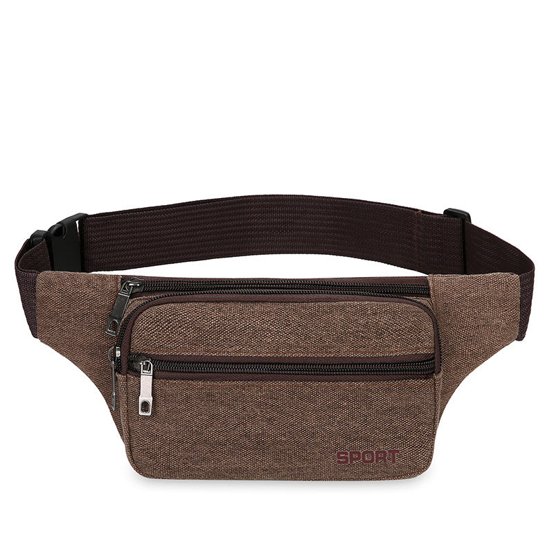 Men's Versatile Popular Retro Canvas Unisex Men's Waist Packs