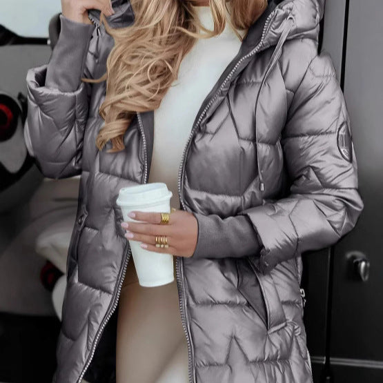 Innovative Stylish Winter Hooded Cotton Mid-length Coats