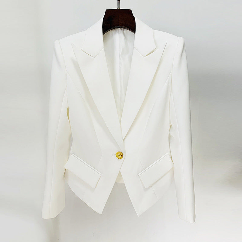 Quality Fashion One Button Lion Buckle Slim Blazers