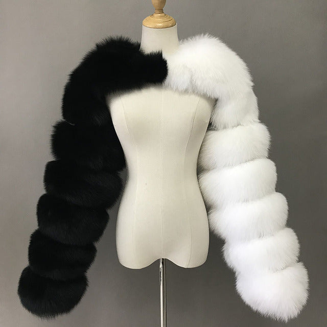 Women's Fur Fox Fashion Faux Shawl Coats