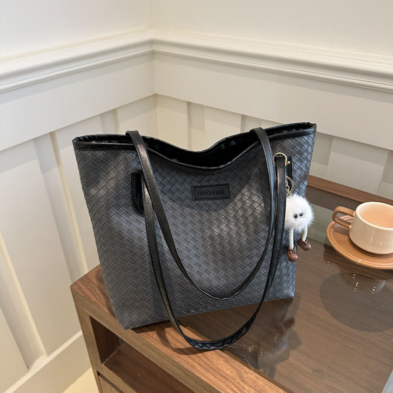 Women's Fashionable Plaid Large Capacity Commuter Underarm Tote Bags