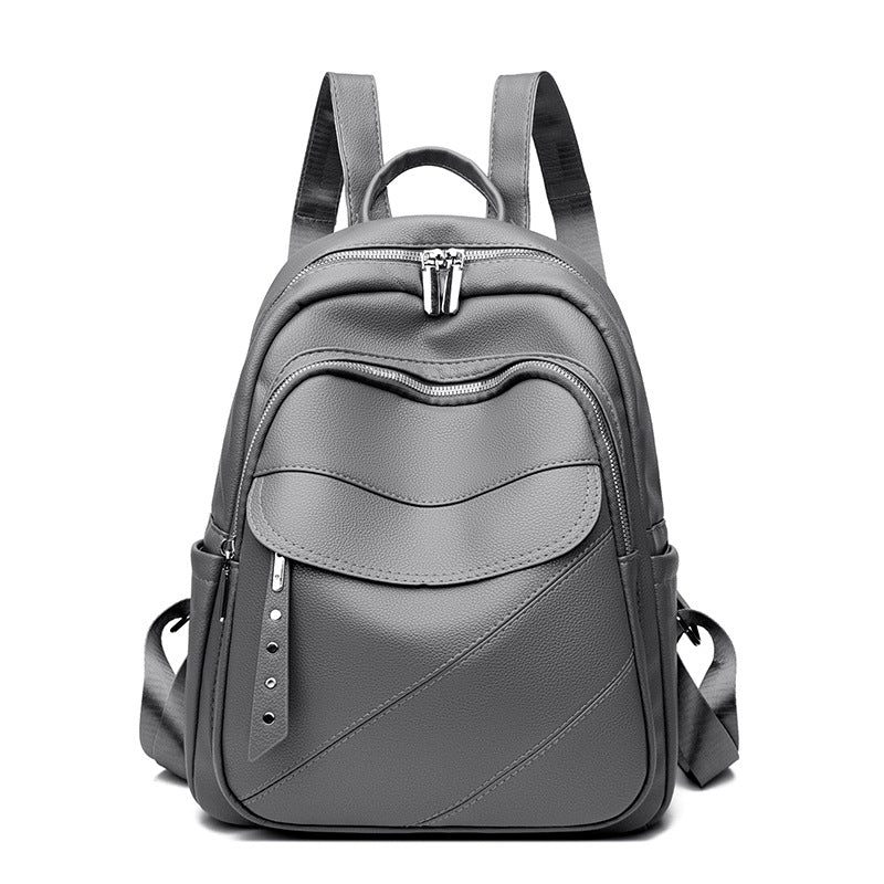 Women's Korean Style Fashion Soft Leather High Backpacks