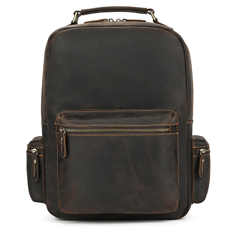 Women's & Men's & Crazy Horse Leather Retro Backpacks