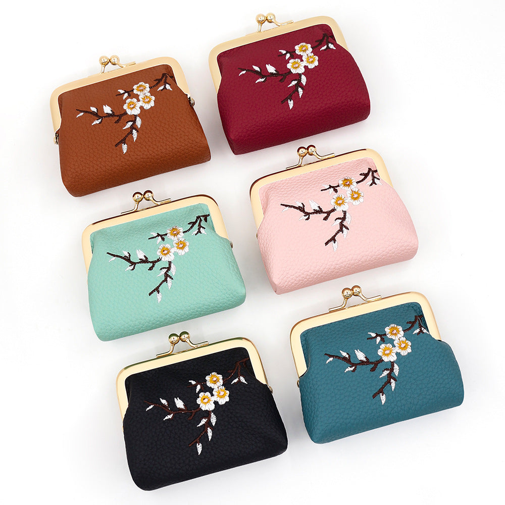 Chinese Style Embroidery For Storage Earphone Card Holder