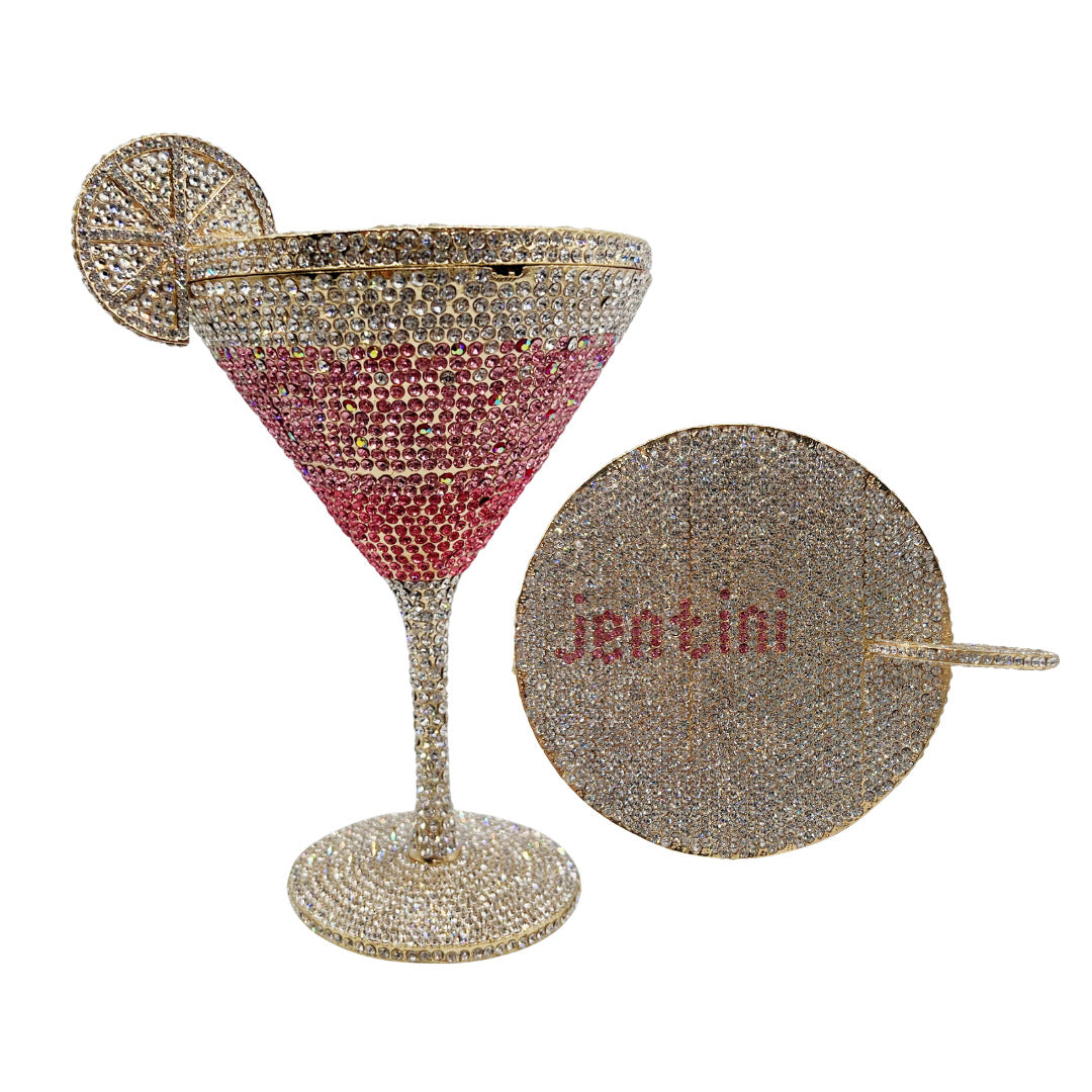 Attractive Women's Cocktail Goblet Diamond Clutch Evening Bags