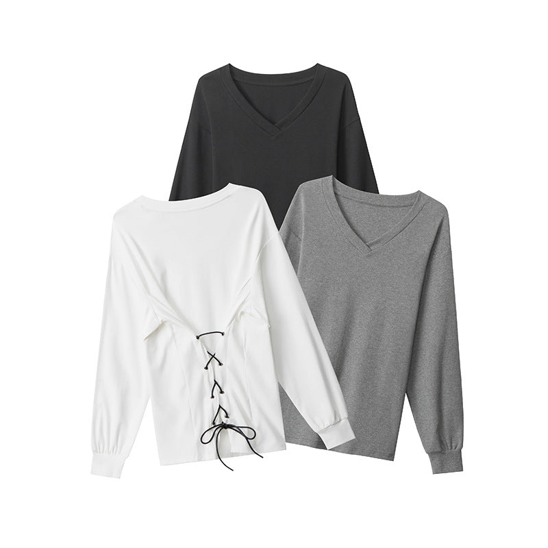 Women's Design Sense Long Sleeves T-shirt Advanced Blouses