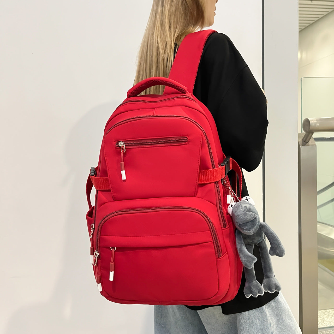 Korean Simple Early High College Leisure Middle School Students' Schoolbags
