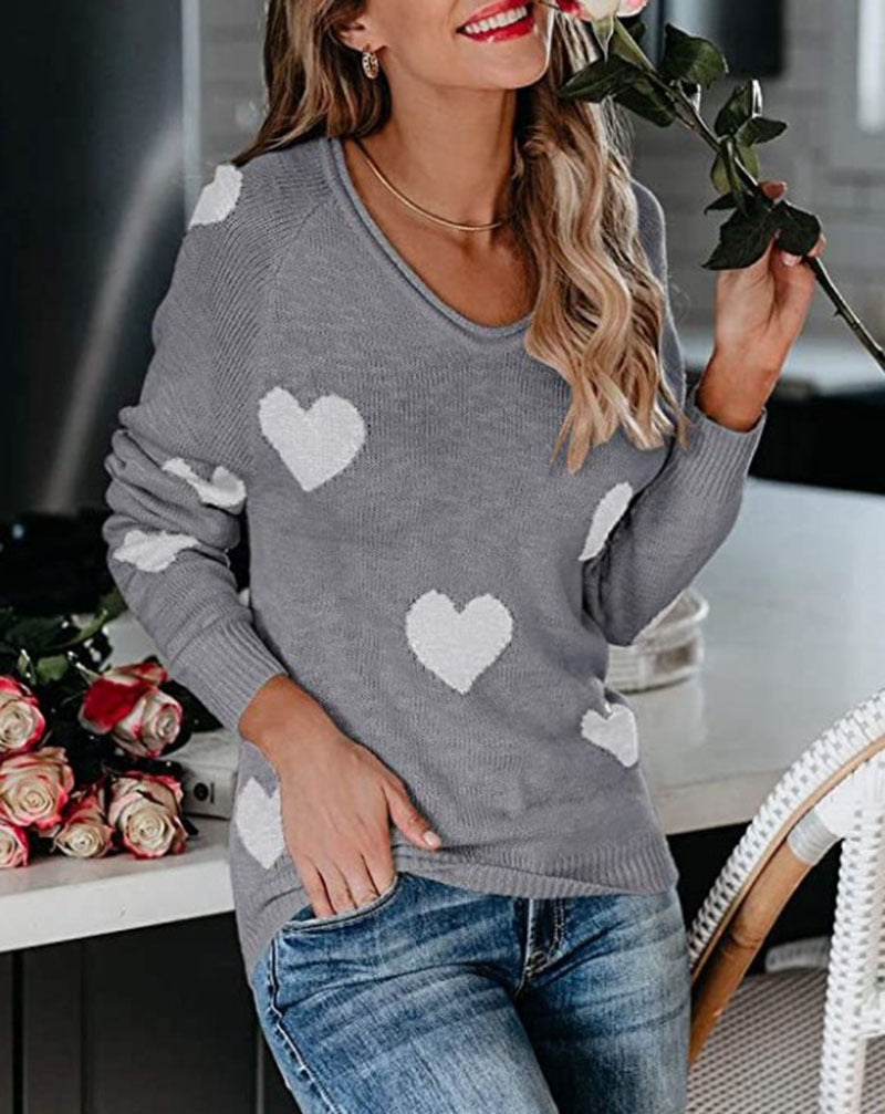 Women's Stylish Valentine's Day Long Sleeve Sweaters