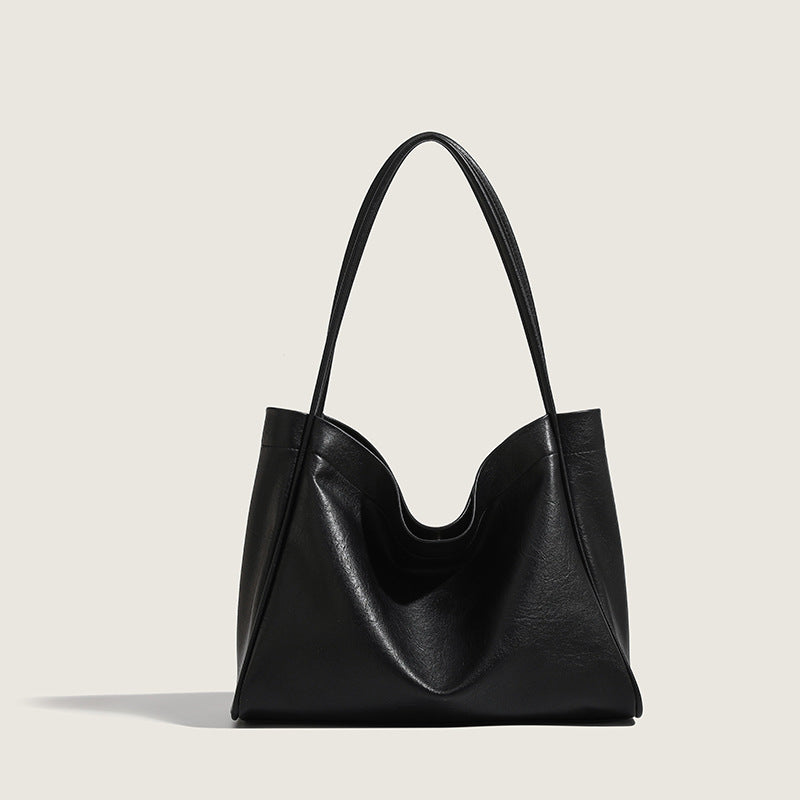 Women's Style Soft Leather Fashion Korean Large Tote Bags
