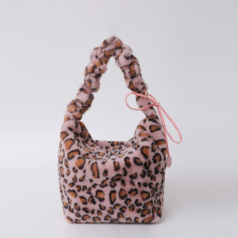 Women's Fur Vintage Leopard Print Street Trendy Crossbody Bags