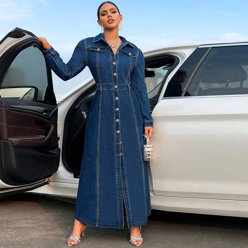 Women's Fashion Wear Breasted Long Sleeve Dress Coats