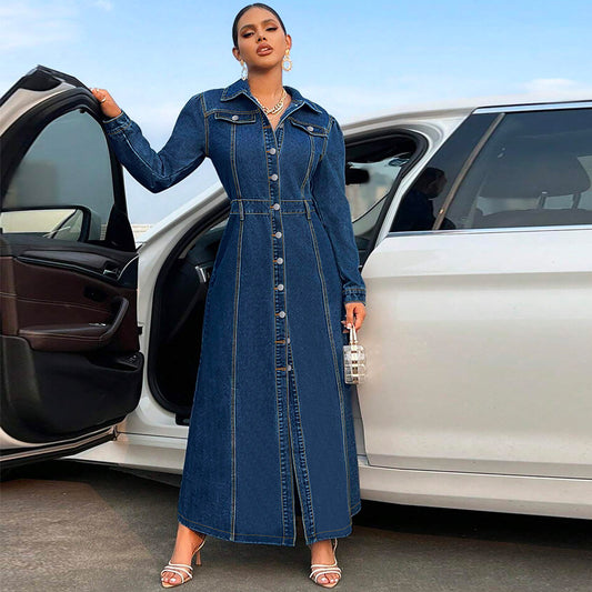 Women's Fashion Wear Breasted Long Sleeve Dress Coats
