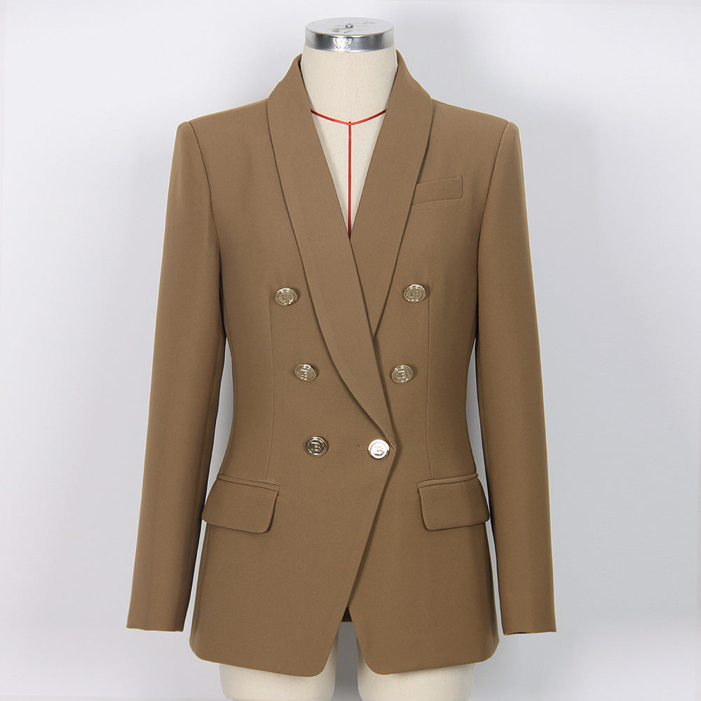 Women's Senior Classic Green Collar High Quality Blazers