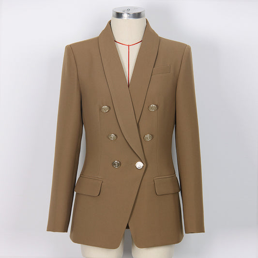 Women's Senior Classic Green Collar High Quality Blazers