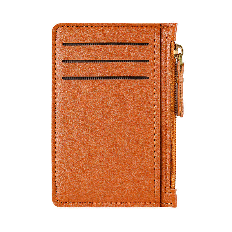 Women's Simple Multiple Slots Zipper Large Capacity Card Holder