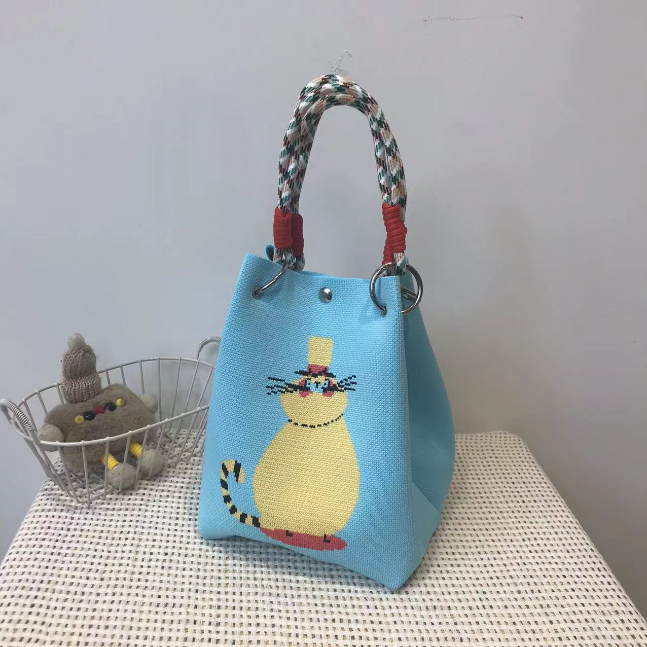 Retro Crazy Bird Knit Leisure Knitted Handbags