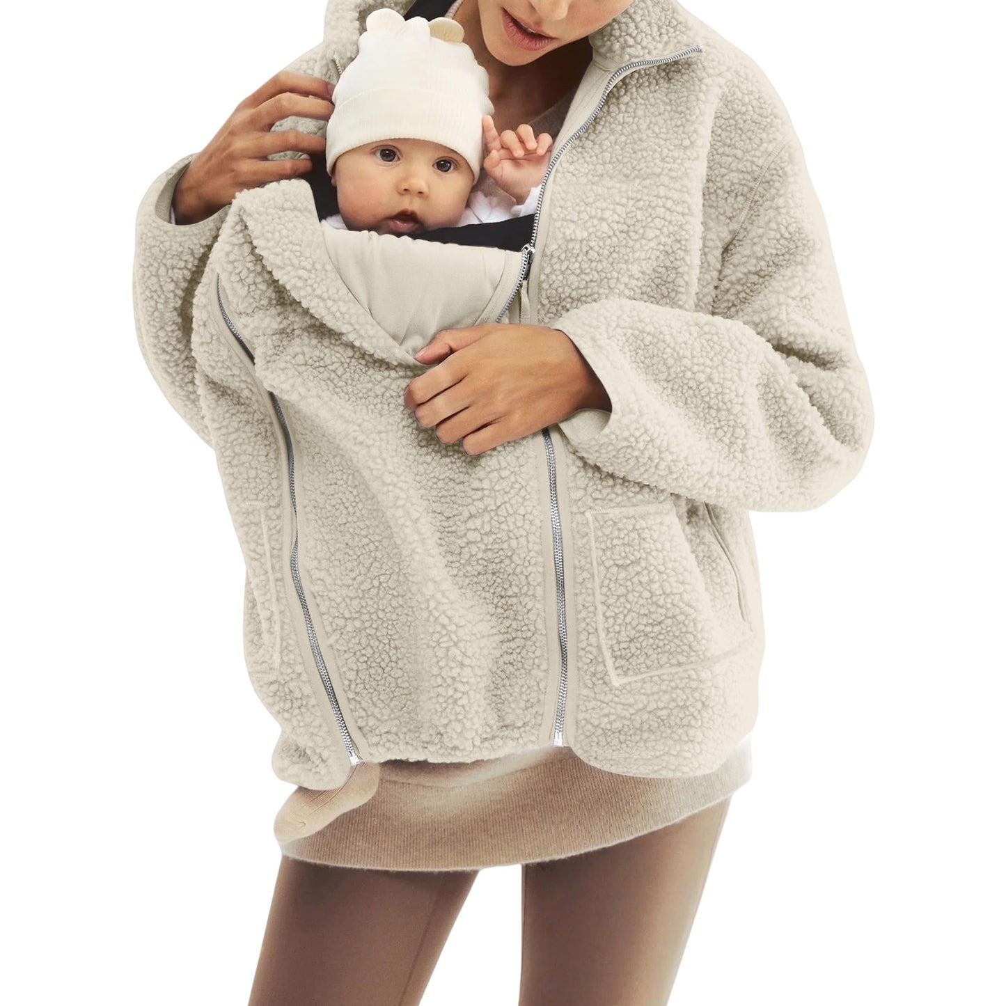Loose Kangaroo One-piece Solid Color Idle Style Coats