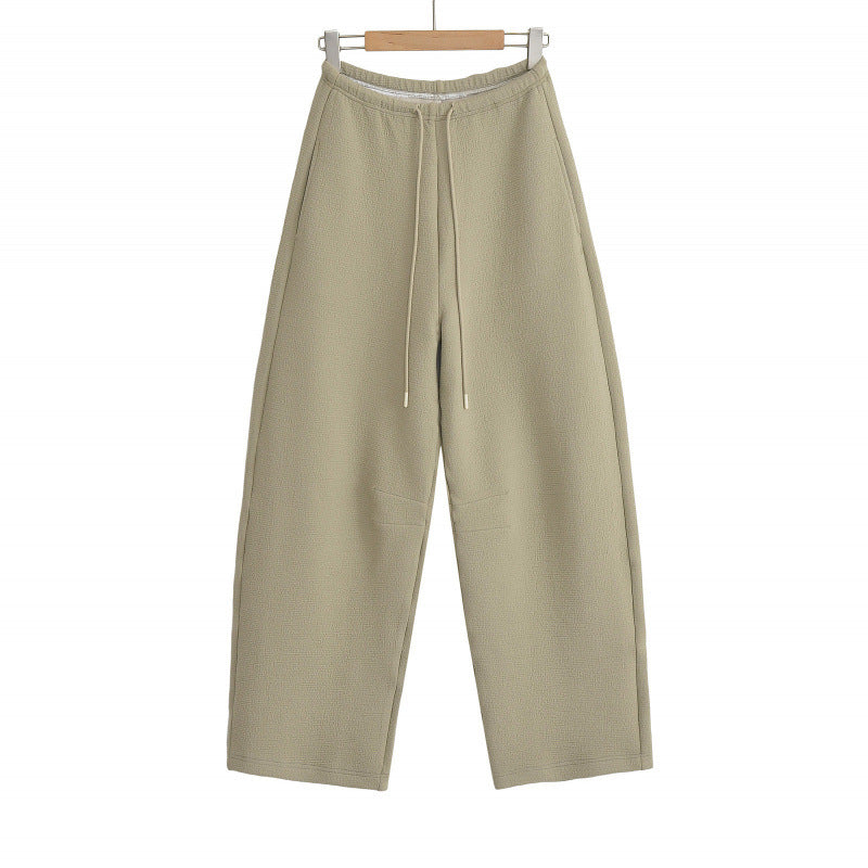 Women's Texture Curved Narrow Waist Banana Library Pants