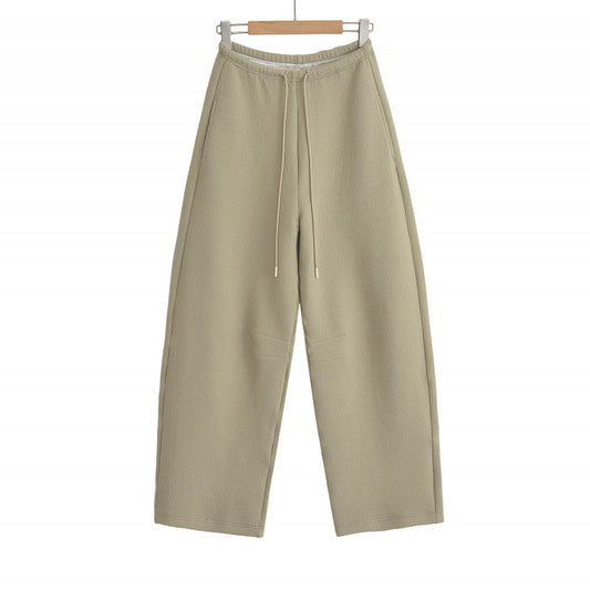Women's Texture Curved Narrow Waist Banana Library Pants