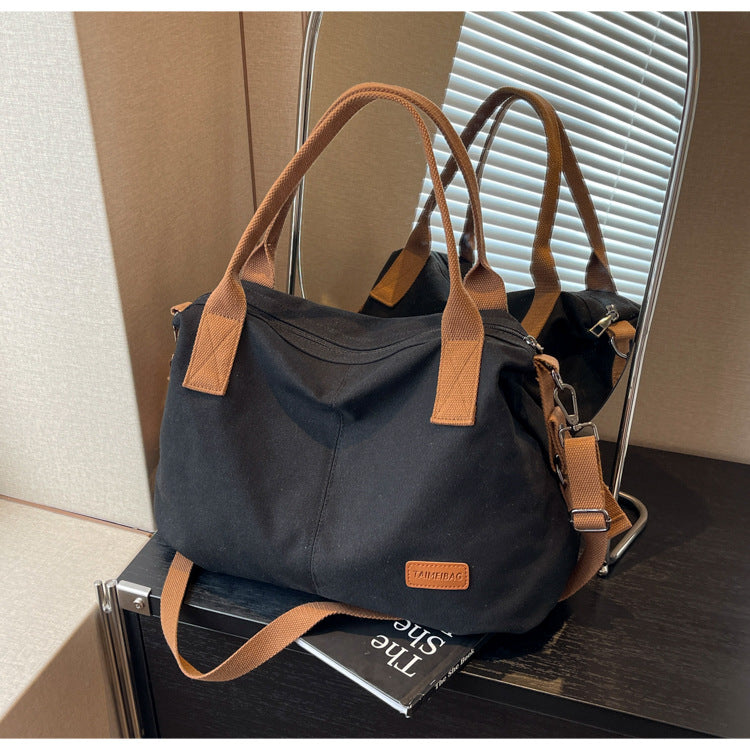 Women's Large Capacity Retro Simple Fashion Canvas Crossbody Bags