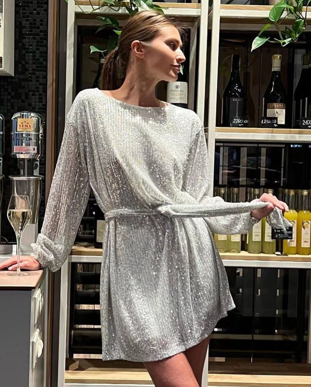 Festival Party Fashionable Sequins Sequin Color Dresses