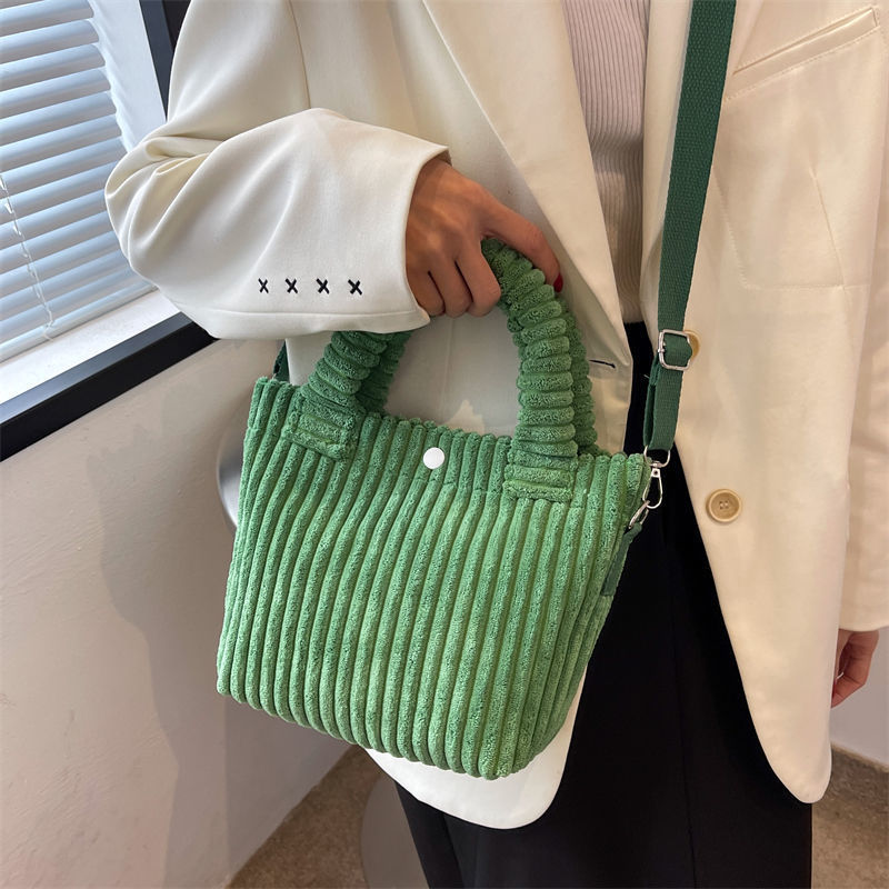 Beautiful Stylish Niche Corduroy Plush Cute Shoulder Bags