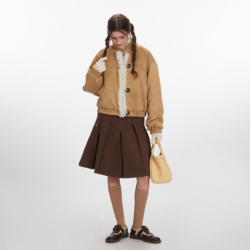 Women's Retro Stand Collar Niche Winter Casual Loose Coats