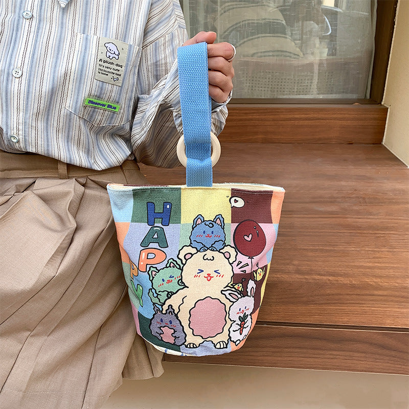 Korean Style Commuter Canvas Cute Cloth Handbags