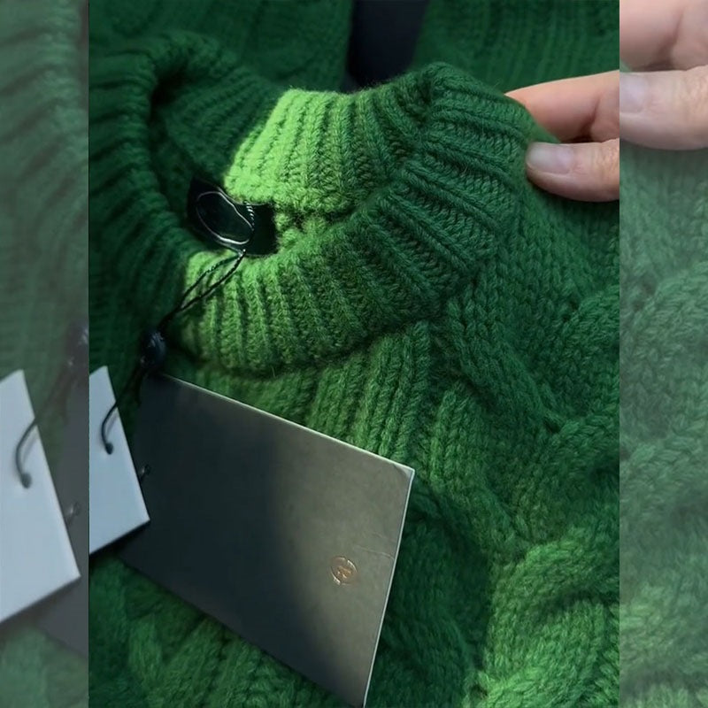 High Sense European Goods Twist Weave Sweaters