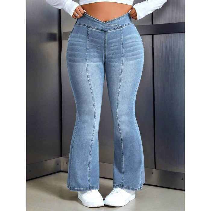 Women's Large Skinny Stretch Simple Fashion Wash Pants