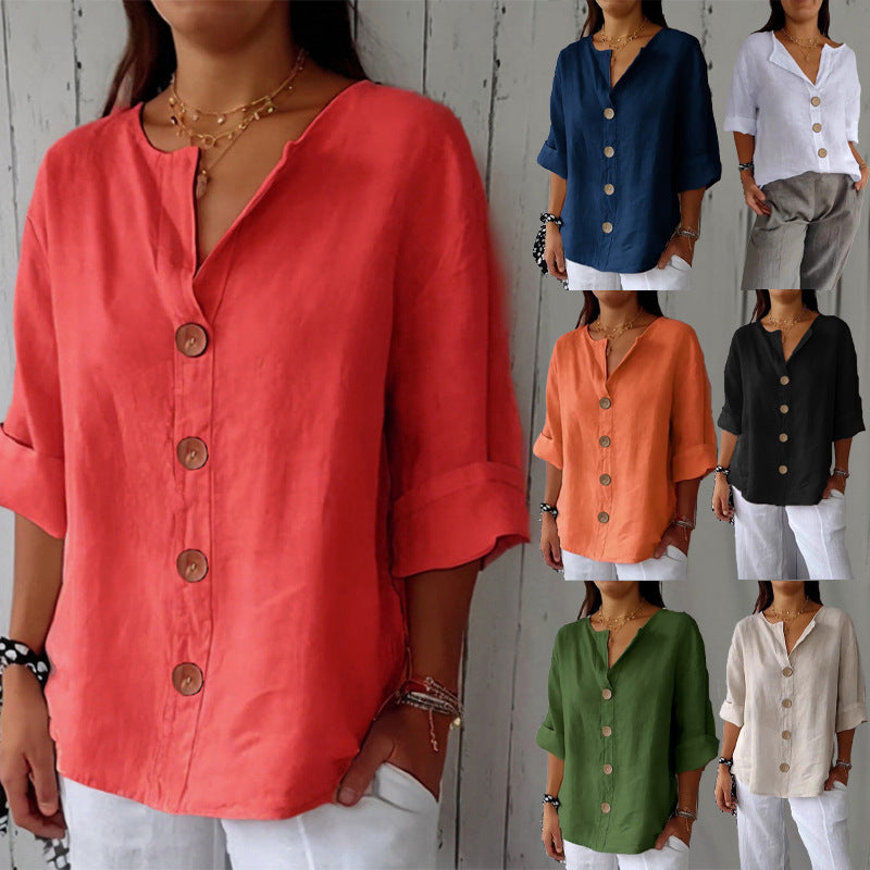 Creative Cool Women's Summer Flyaway Buttons Tops
