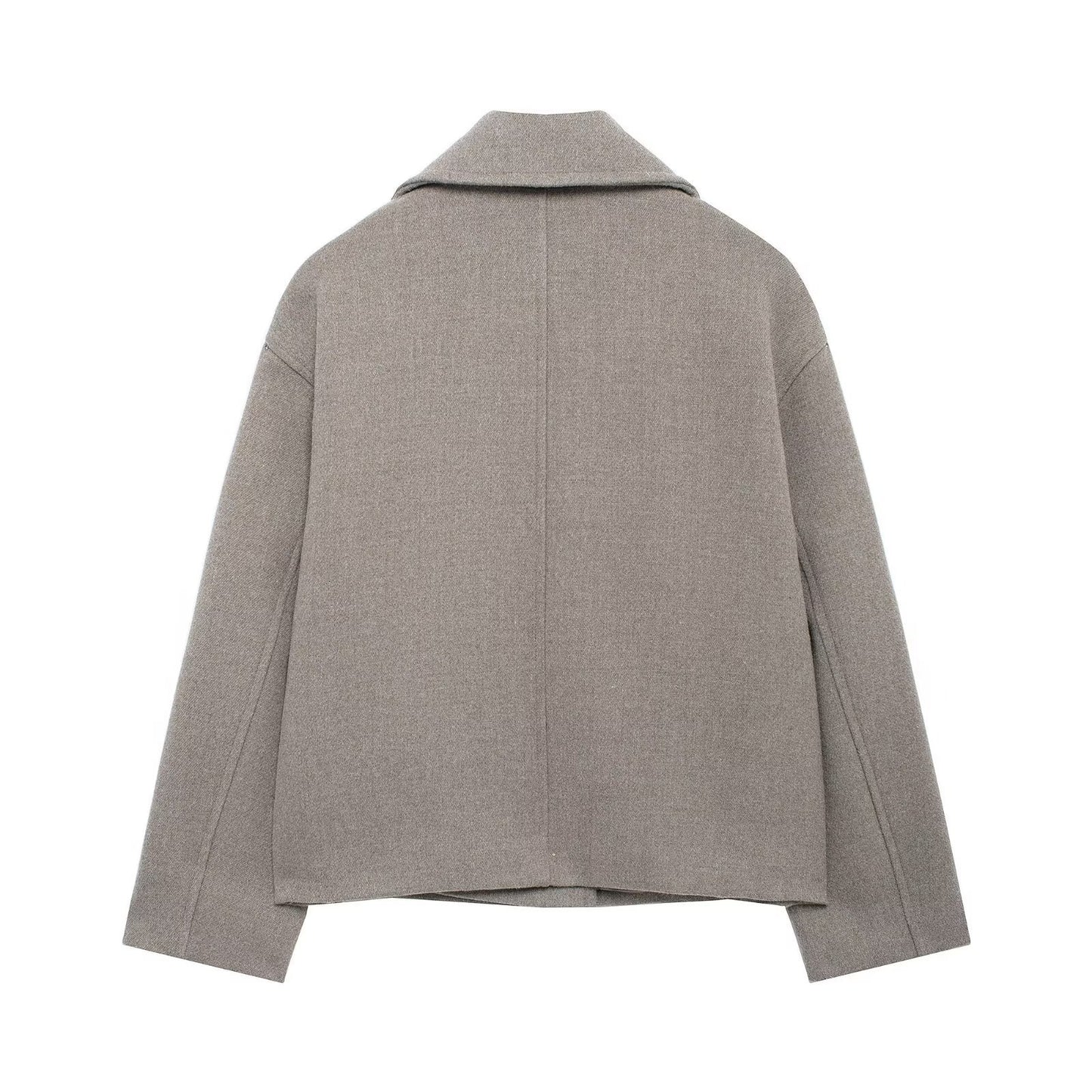 Women's Z Fashionable Elegant Double Breasted Collar Coats
