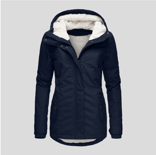 Women's Veet Padded Lamb Wool Parka For Coats
