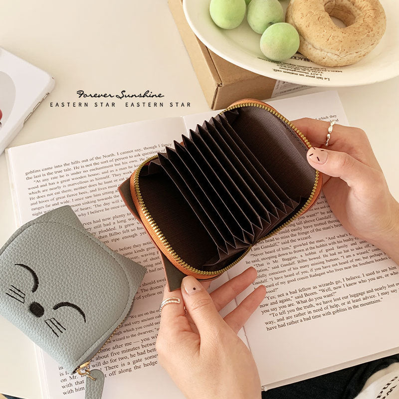 Women's Cat Cute Multiple Slots Advanced Cartoon Ladies Wallets