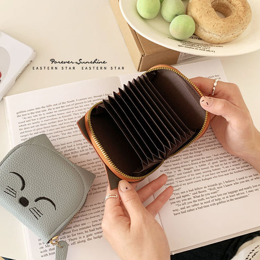 Women's Cat Cute Multiple Slots Advanced Cartoon Ladies Wallets