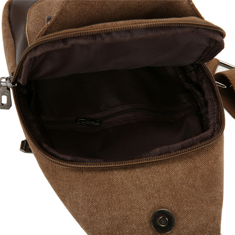 Slouchy Classic Canvas Convenient Simple Retro Men's Chest Bags