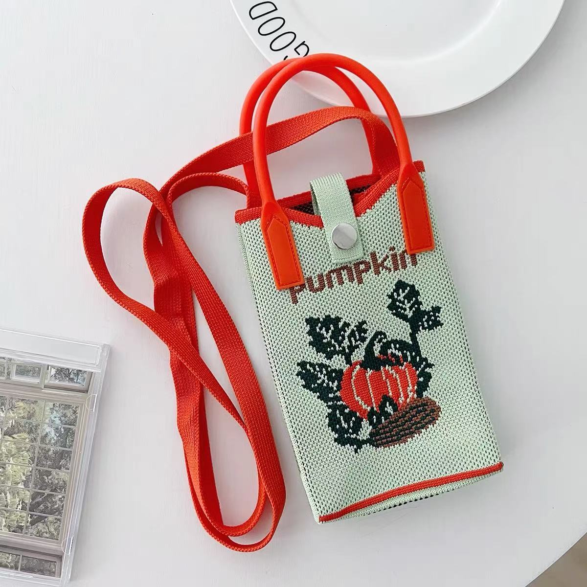 Knitted Mobile Female Cute Cartoon Korean Phone Bags