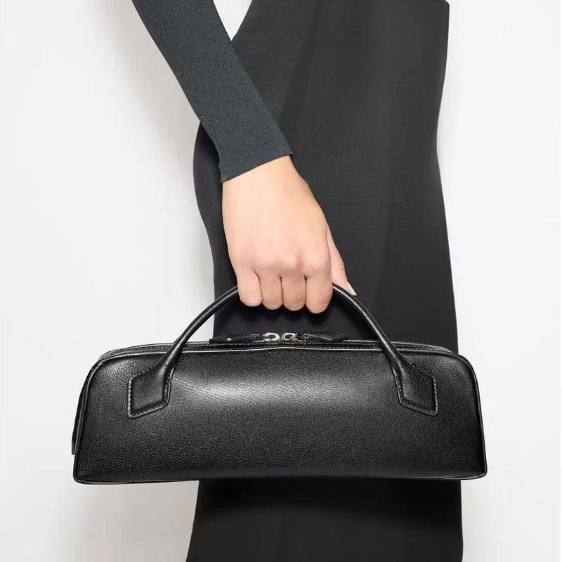 Versatile Women's Leather French Minority Baguette Armpit Bags