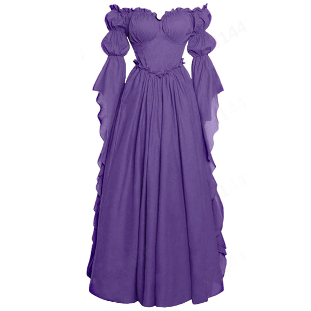 Women's Medieval Court Dress Retro Stage Performance Dresses