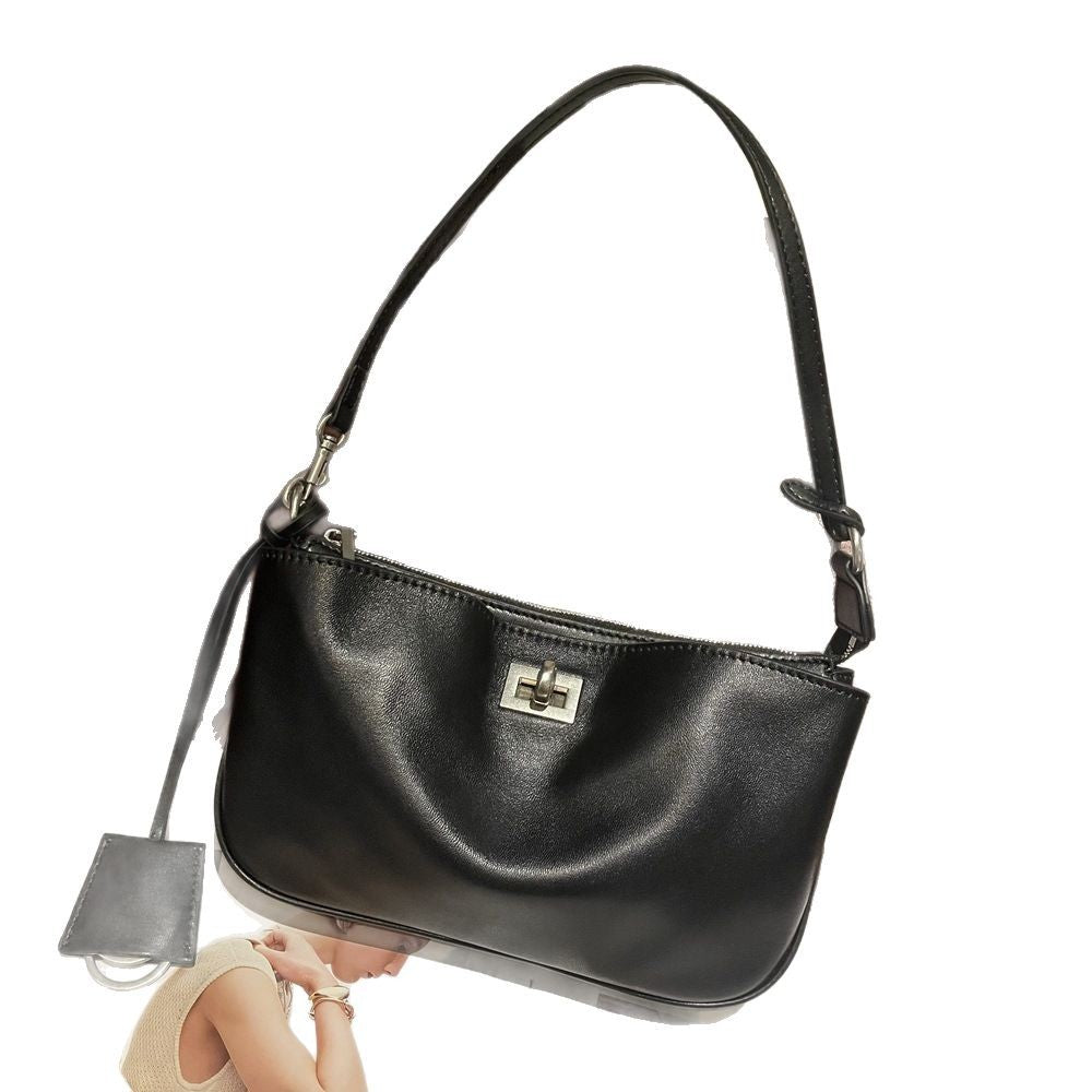 Women's Calfskin Underarm Genuine Leather Retro Fashion Armpit Bags