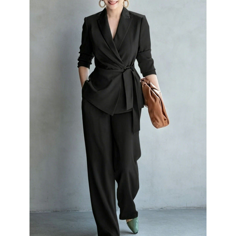 Women's Autumn Elegant Solid Color Two-piece Fashion Casual Suit
