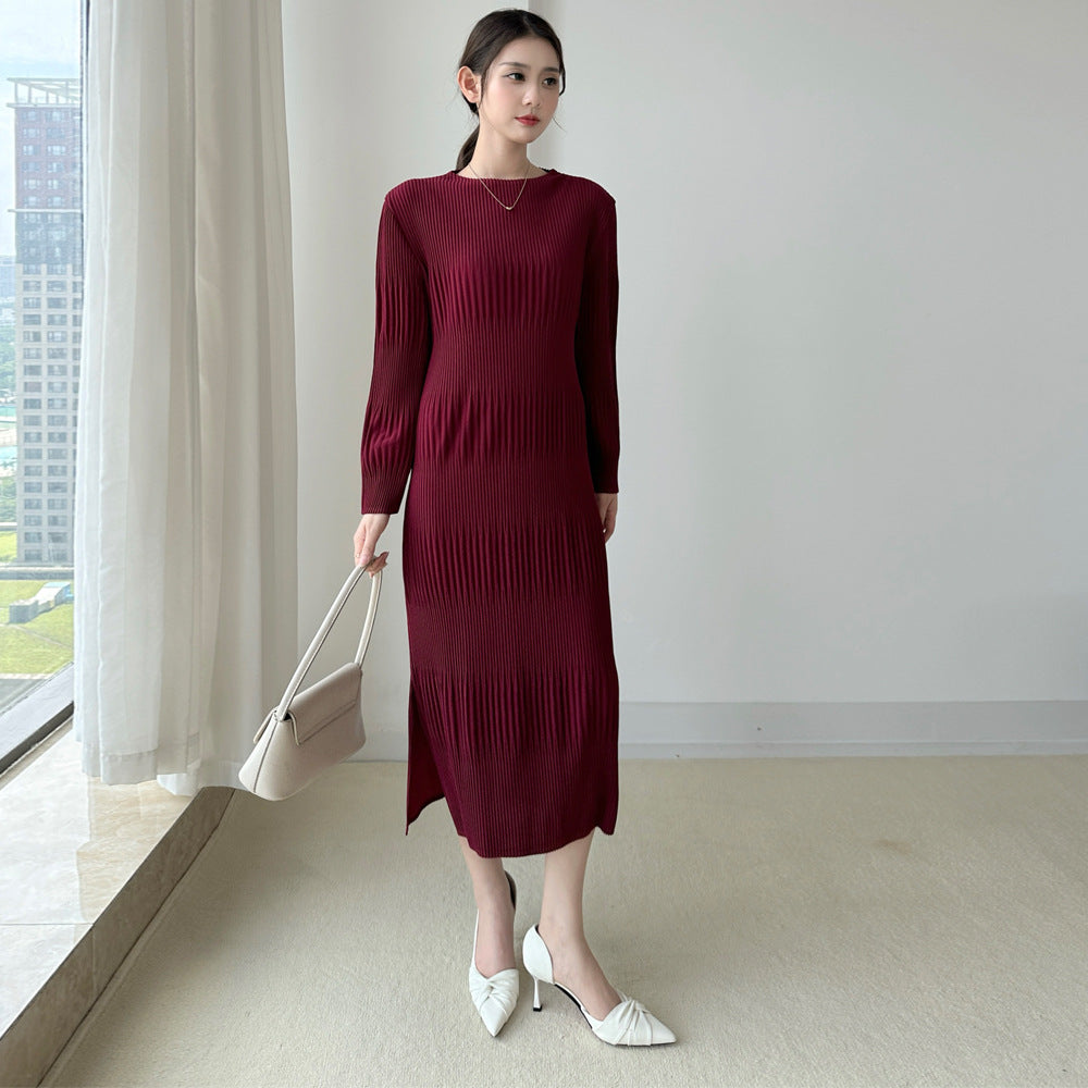 Women's Dress Autumn Temperament Commute Solid Color Dresses