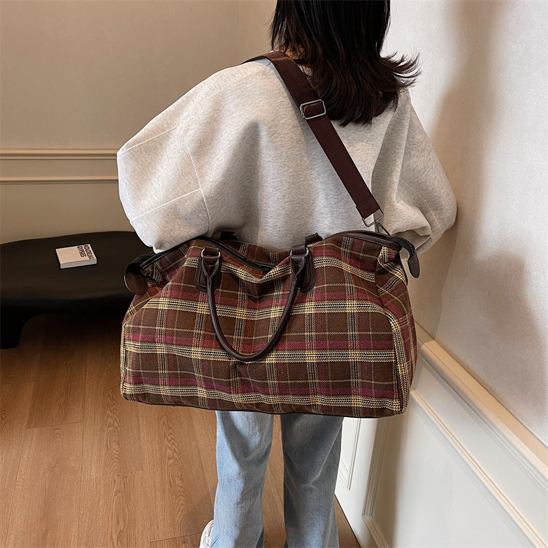 Portable Large Capacity Short Trip Texture Travel Bags