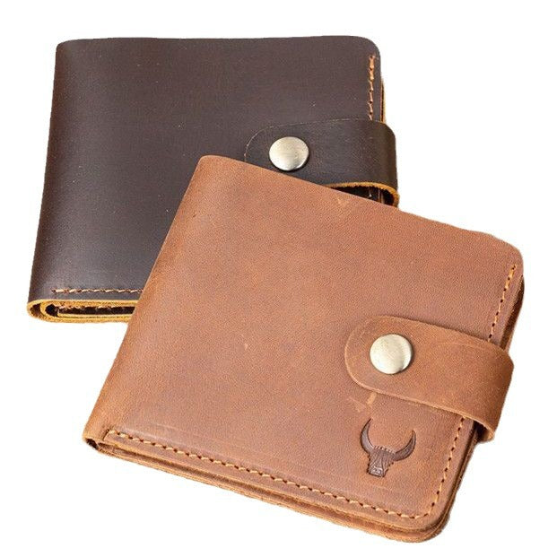 Men's Short Genuine Leather Money Simple Thin Card Holder