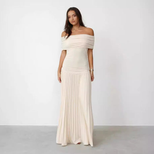 Dress Elegant Sexy Pleated French Style Dresses