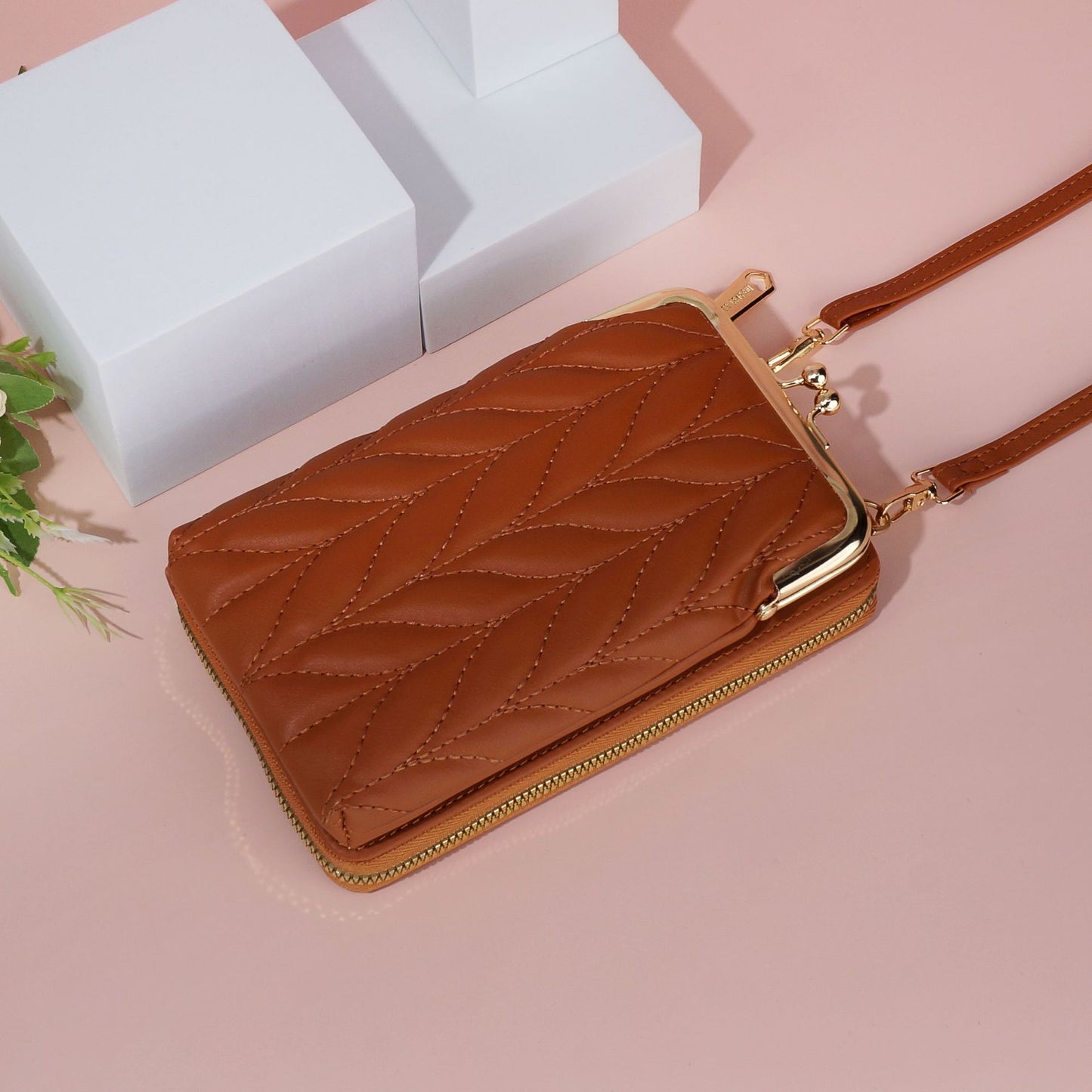 Women's Korean Style Rhombus Simple Vertical One Phone Bags