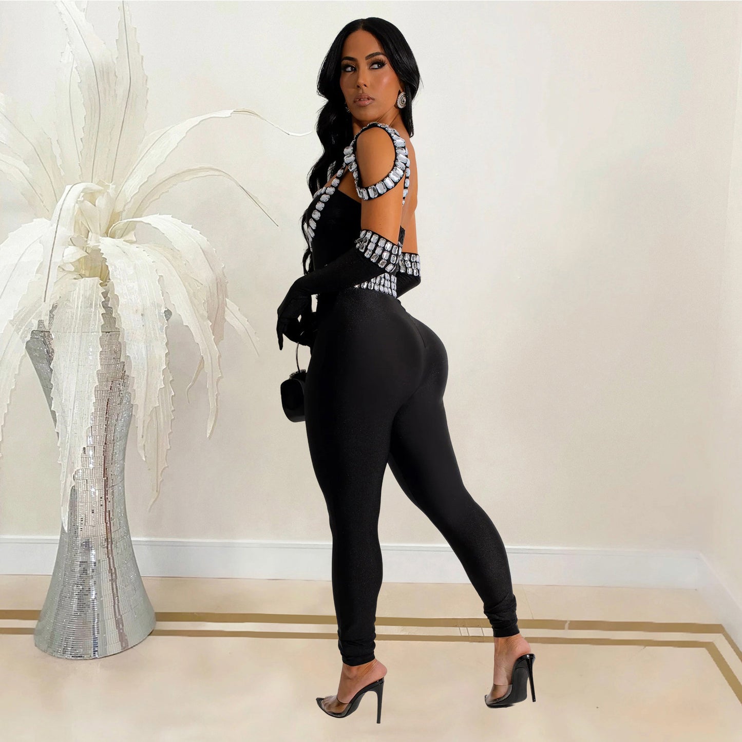 Women's Fashion Wear Sling Rhinestone Long Suits