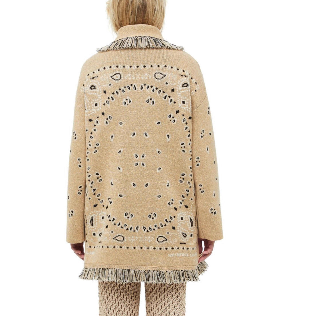Cross Mirror Paisley Bohemian Style Mid-length Coats